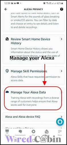 Manage your Alexa data