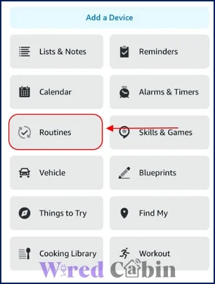 Tap on “Routines