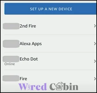 select device at the top