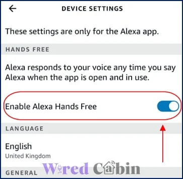 Enable Alexa hands-free