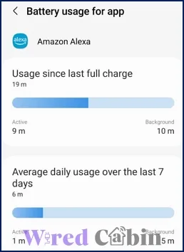 Toggle on the Alexa app