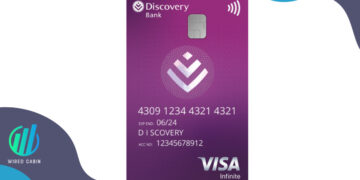 Credit Card Discovery Bank Purple suit